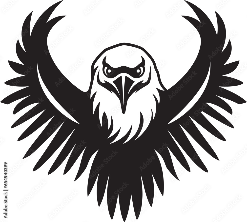 Obraz premium Vultures Nighttime Domain Logo Regal Predator of the Night