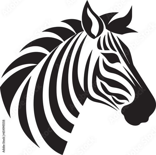 Wallpaper Mural Regal Zebra Insignia Majestic Black and White Crest Torontodigital.ca