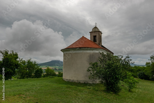 Saint Donatus Chapel in Gyulakeszi, Hungary from Balaton uplands photo