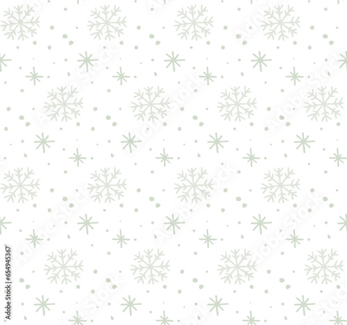 snow seamless pattern christmas  hand drawn © Lina_Lisichka