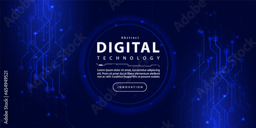 Digital technology banner green blue background concept, cyber technology circuit, abstract tech, innovation future data, internet network, Ai big data, futuristic wifi connection illustration concept
