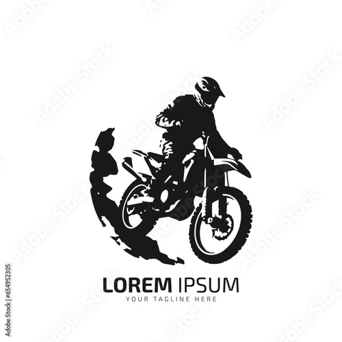minimal logo of mud bike icon dirt bike vector silhouette isolated design