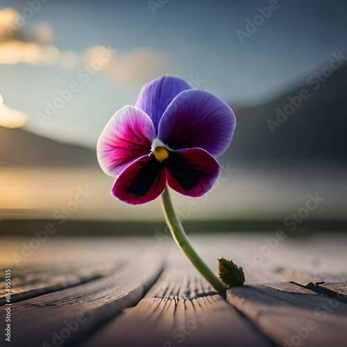 purple orchid flower selective focus