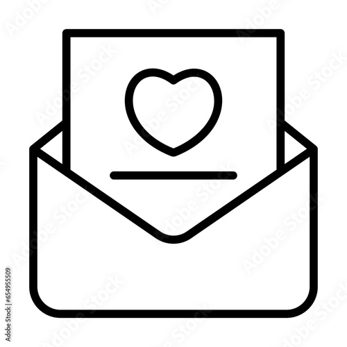 Outline Love Mail icon