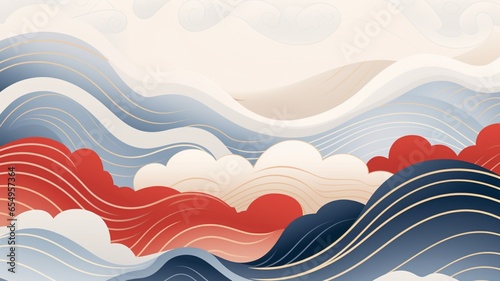 pattern of japan traditional oriental minimalistic style