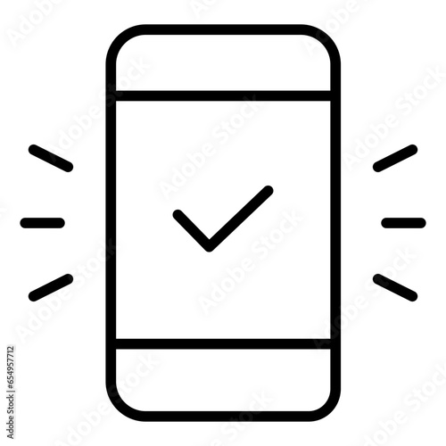 Outline Mobile tic icon