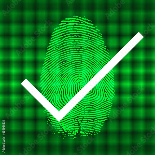 Fingerprint access illustration