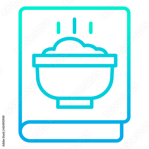 Outline gradient Cookbook icon