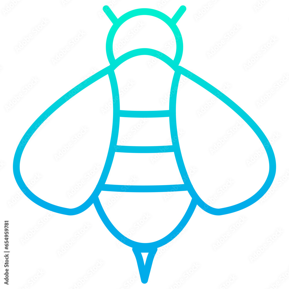Outline gradient Bees icon Outline gradient Bees icon