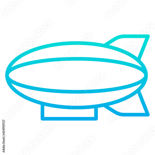 Outline gradient Blimp icon