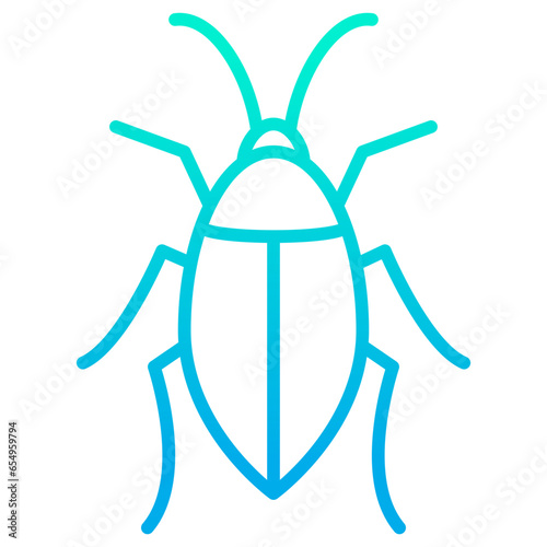 Outline gradient Cockroach icon