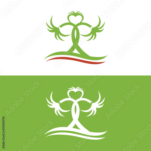 Detailed Palm Tree, Palm tree, separate banana leaves, vector palm icon, Set tropical palm trees, nature and young plants, Vector design, Exotic plants, palm leaves, watercolor vector illustration