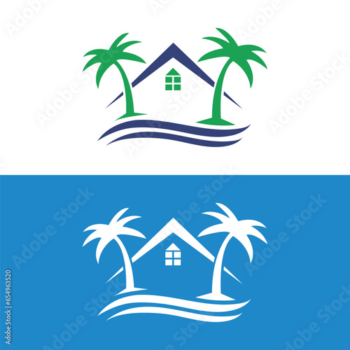 Detailed Palm Tree, Palm tree, separate banana leaves, vector palm icon, Set tropical palm trees, nature and young plants, Vector design, Exotic plants, palm leaves, watercolor vector illustration