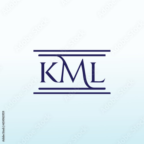 Letter KML law firm vector logo design