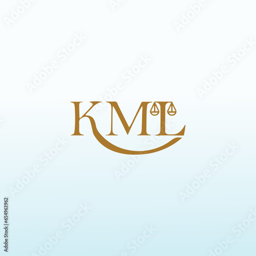 Letter KML law firm vector logo design