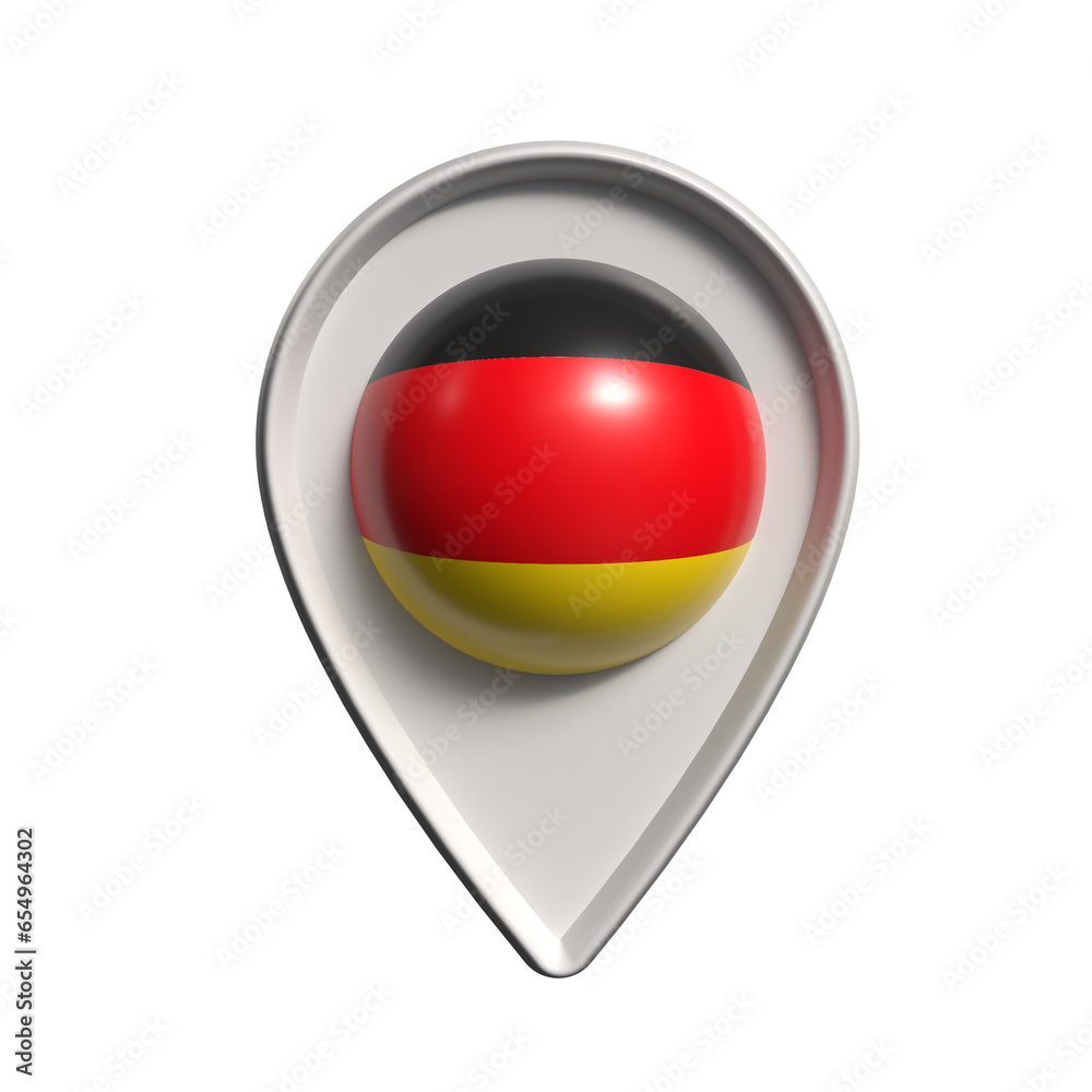3D Germany map location pin 3D Germany map location pin