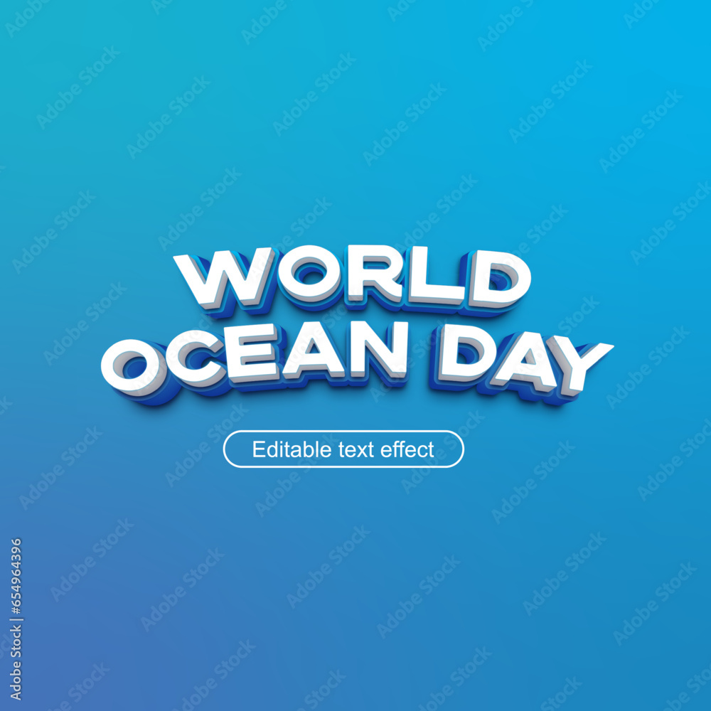 text effect for world ocean day text effect for world ocean day