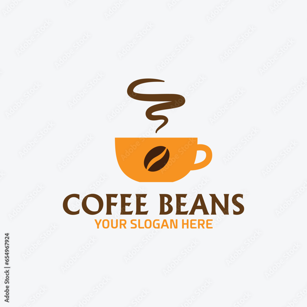 coffee beans store logo design vector coffee beans store logo design vector