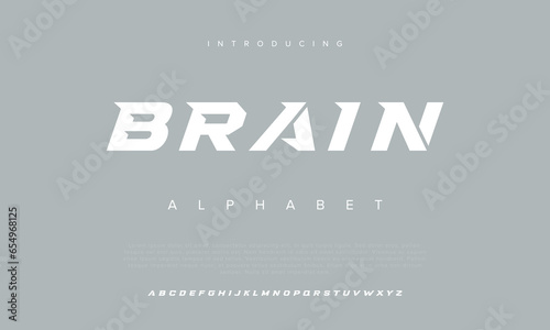Brain Modern, futuristic modern geometric font