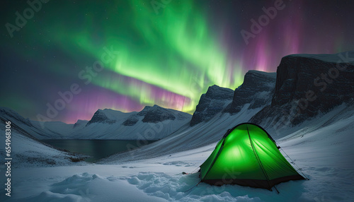 Wilderness Camping Under the Northern Lights © Abood