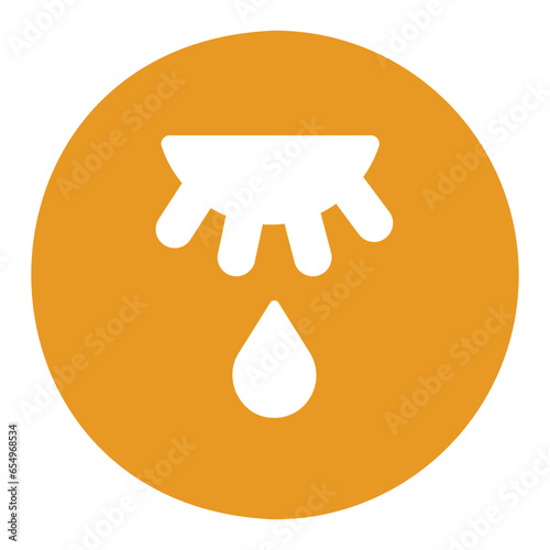 Cow udder and drop of milk vector icon