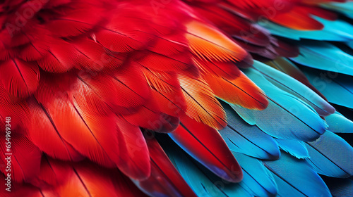 Closeup of a colorful parrot feathers © Dynavision