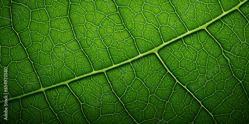 Closeup Macro Green leaf photo