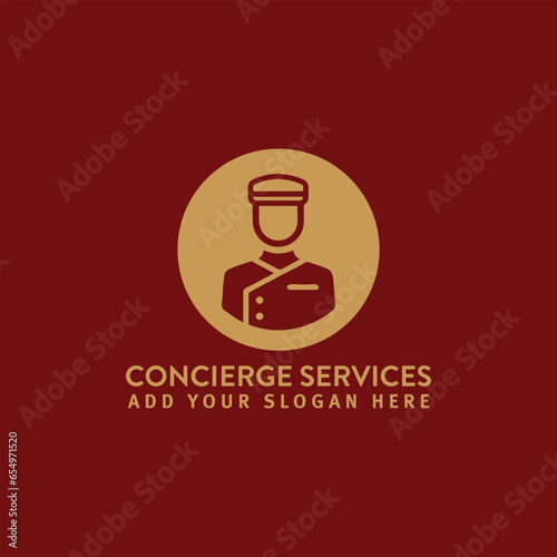 concierge service logo design vector