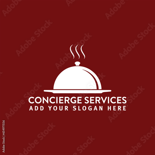 concierge service logo design vector