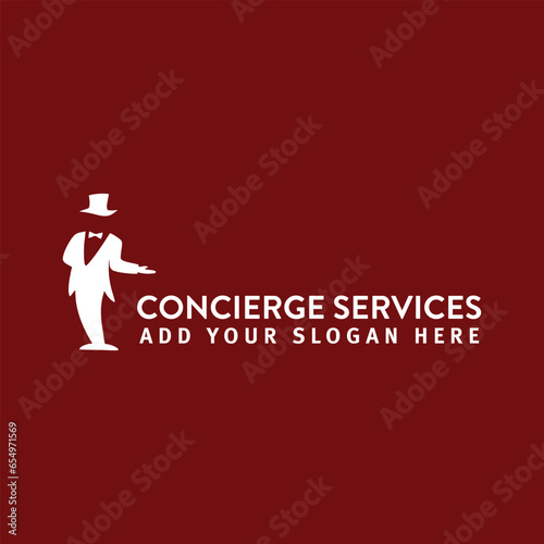 concierge service logo design vector