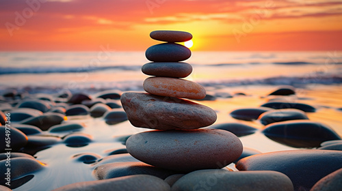 An image of conference pebbles on top of each other, creating a tactile and visual framework for yoga practice.