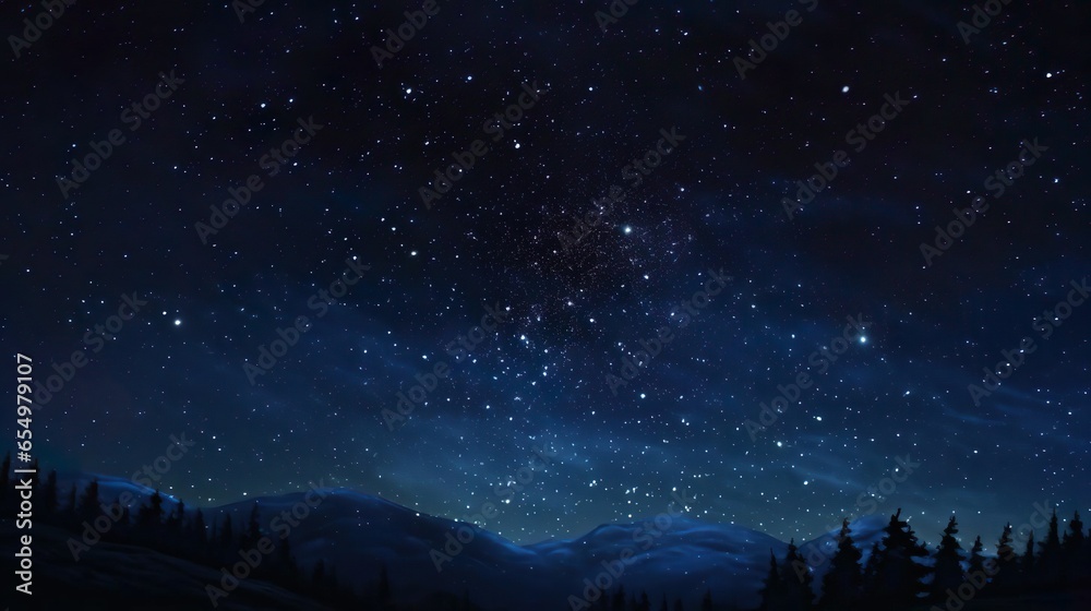 Naklejka premium Night starry sky