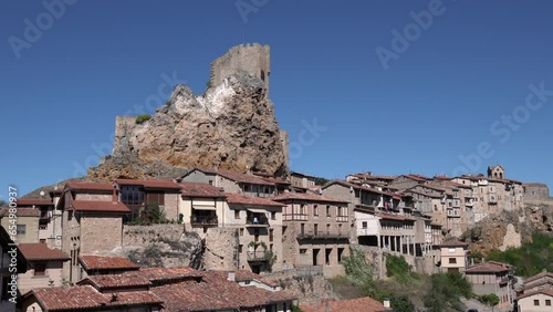 Frias Spain historic medieval city on a hill above the river Ebro in Burgos province Castile and Leon