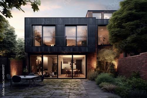 Contemporary dwelling in Upton Park, East London. Generative AI