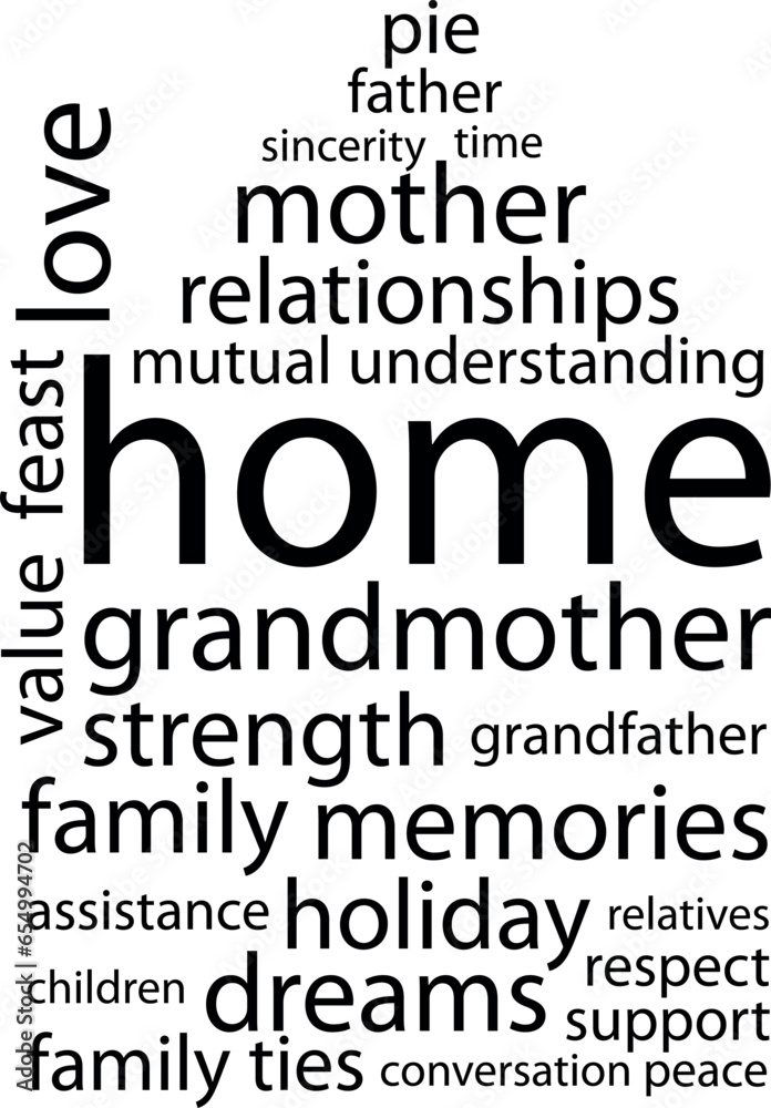 Fototapeta premium home word cloud