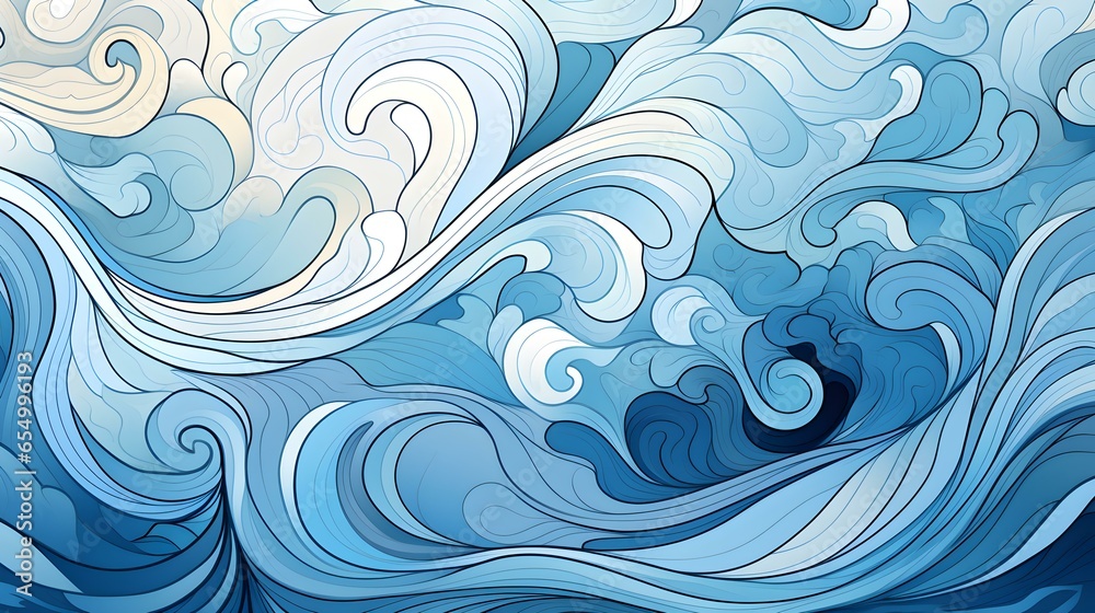 Abstract Background of intricate Patterns in sky blue Colors. Antique Wallpaper Abstract Background of intricate Patterns in sky blue Colors. Antique Wallpaper