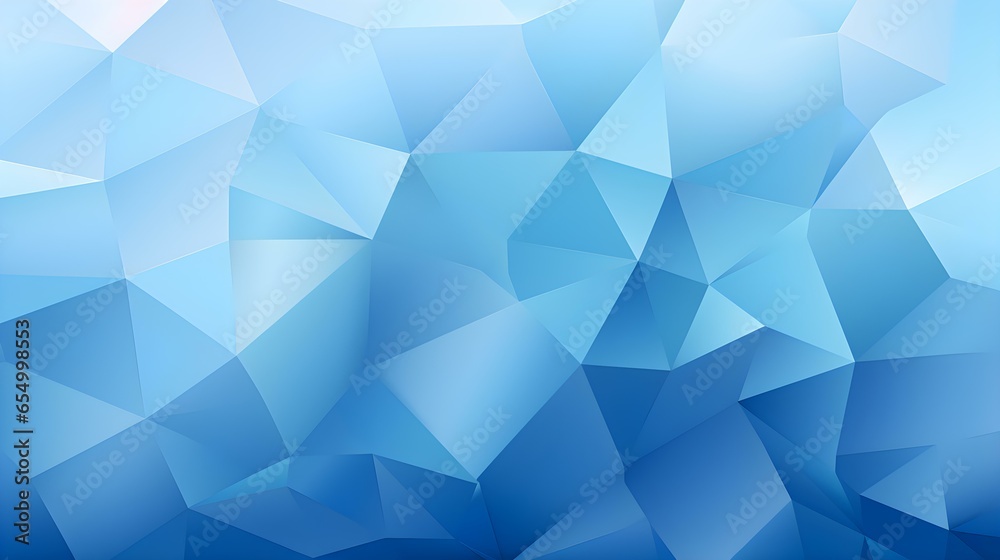 Abstract Background of triangular Patterns in blue Colors. Low Poly Wallpaper - obrazy, fototapety, plakaty 