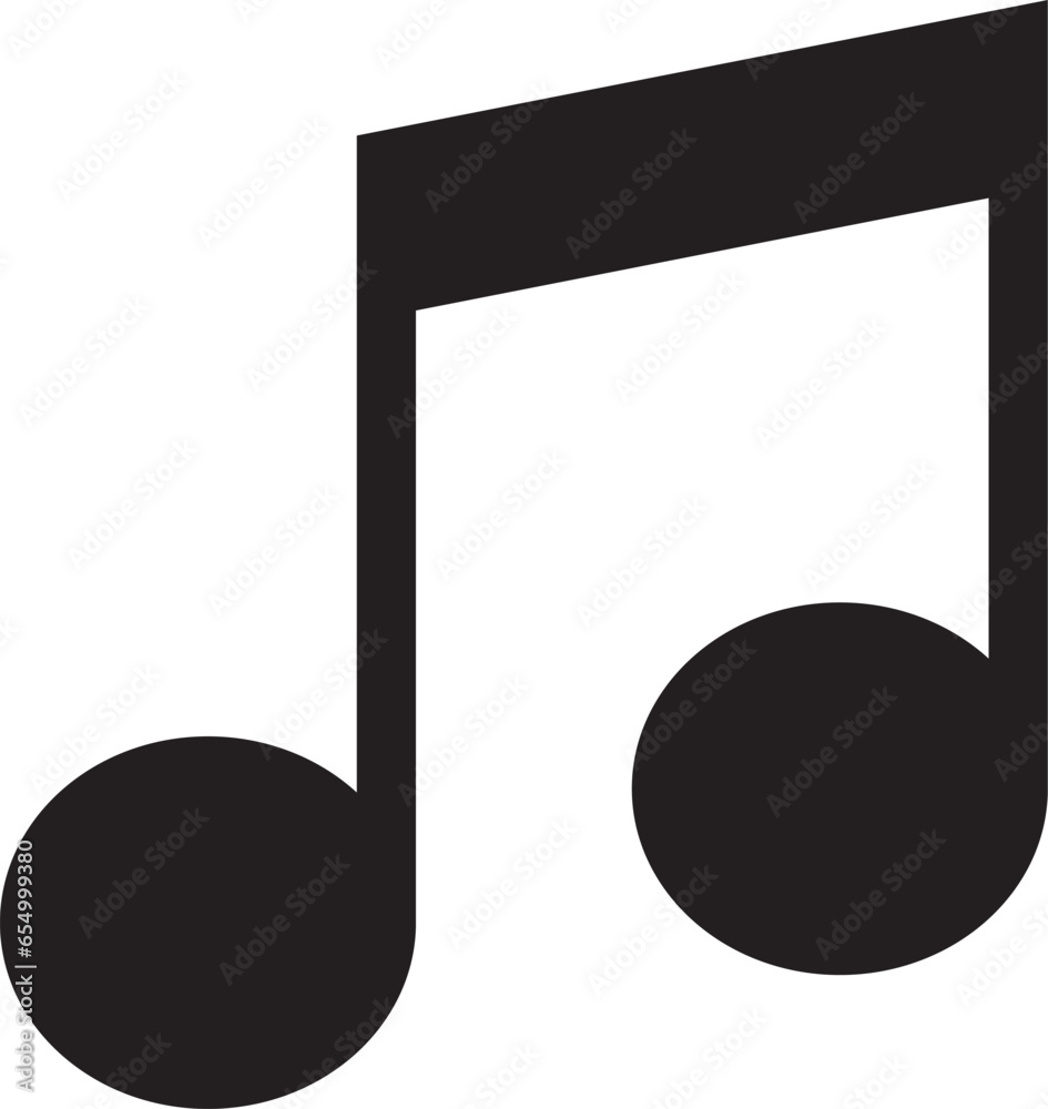 Music note icon. Music note icon.