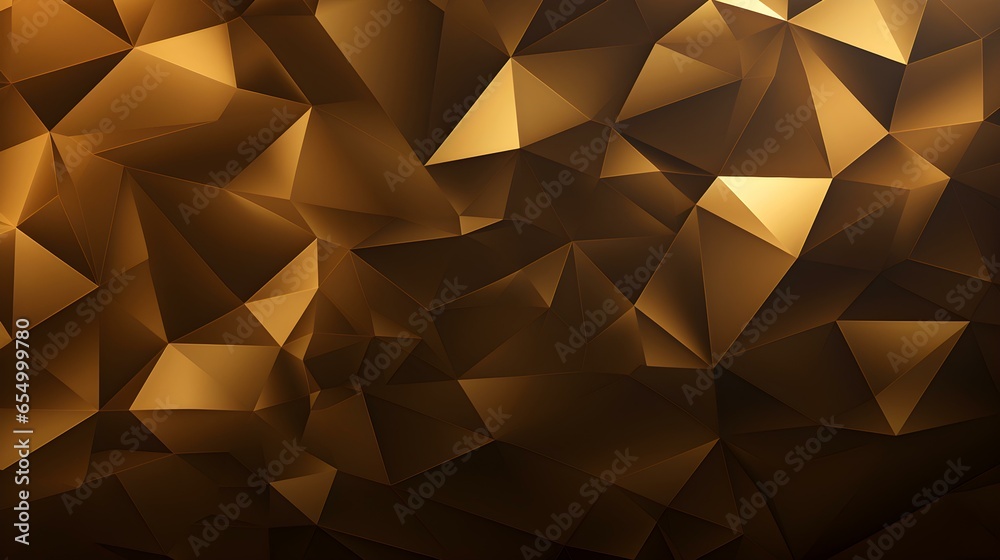 Abstract Background of triangular Patterns in dark gold Colors. Low Poly Wallpaper Abstract Background of triangular Patterns in dark gold Colors. Low Poly Wallpaper