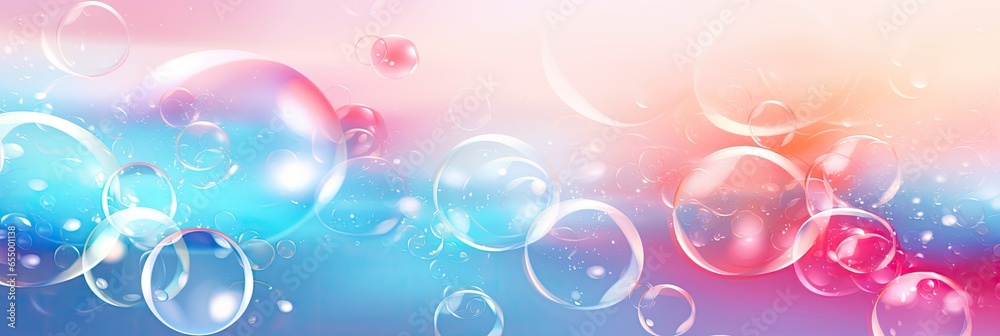 Abstract background with colorful soap bubbles 