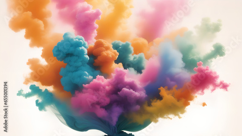 colorful smoke, smooth colors, fume all over