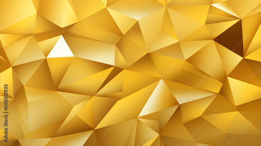 Fototapeta Abstract Background of triangular Patterns in gold Colors. Low Poly Wallpaper