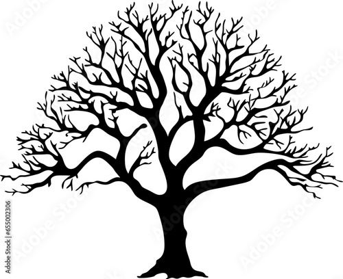 Dead tree icon vector illustration for happy Halloween event. Halloween tree icon that can be used as symbol, sign or decoration. Spooky tree icon graphic resource for Halloween theme vector design