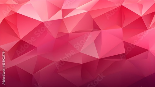 Abstract Background of triangular Patterns in hot pink Colors. Low Poly Wallpaper