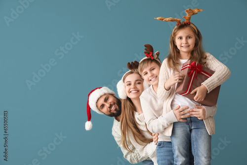 Happy family with Christmas...