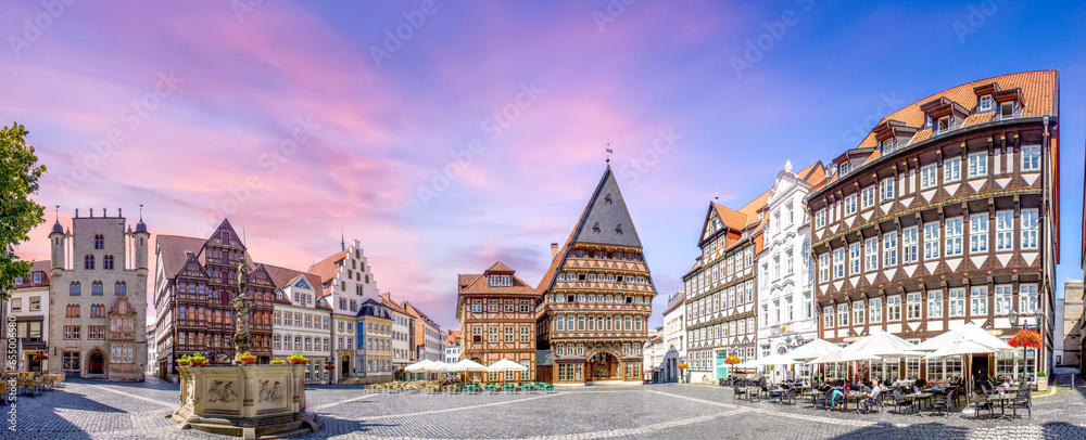 Altstadt, Hildesheim, Deutschland  - obrazy, fototapety, plakaty 