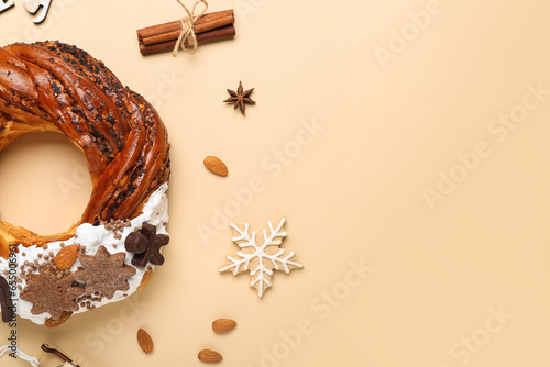 Festive christmas holiday b...