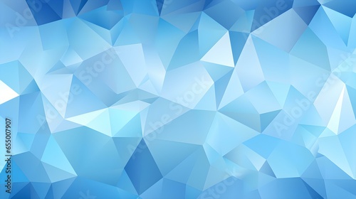 Abstract Background of triangular Patterns in sky blue Colors. Low Poly Wallpaper