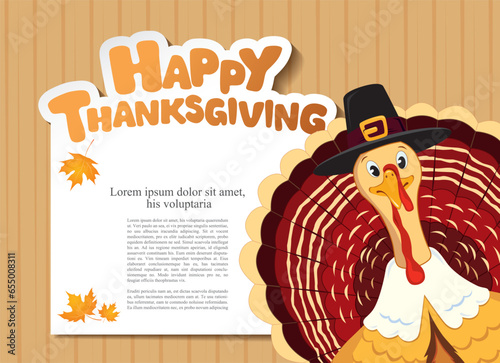 thanksgiving day, greeting card, vector illustration