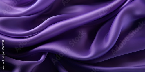 a natural romantic violet purple silky satin fabric weave textile texture wallpaper background. soft and smooth. 2:1, 6000x3000 pixel. Generative AI